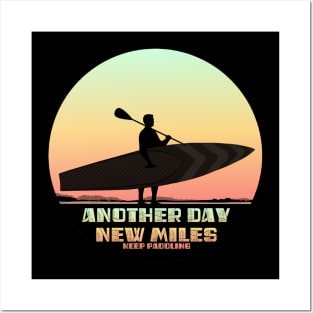 Paddle board sunrise Posters and Art
